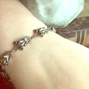 Sterling Silver frog bracelet